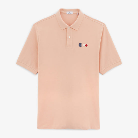 serge blanco Polo manches courtes piqué Lorys broderie arcade rose skin