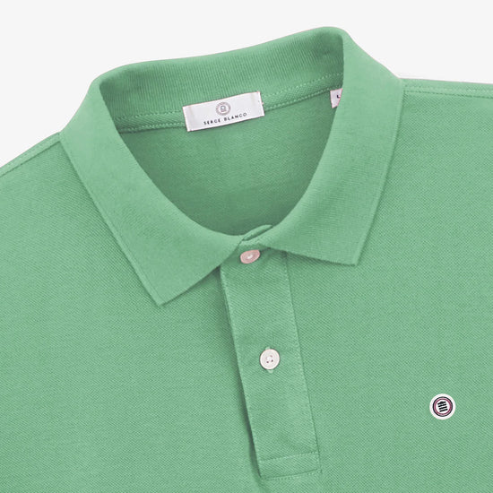 Serge Blanco Polo Manches Courtes Piqué Lucas Vert Amande