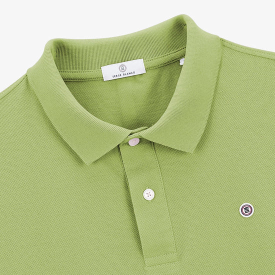 Serge Blanco Polo Manches Courtes Piqué Lucas Vert Tilleul