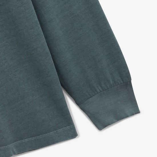 Serge Blanco Polo Manches Longues Léon En Jersey Bleu Denim