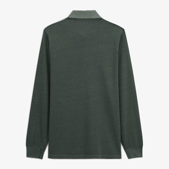 Serge Blanco Polo Manches Longues Léon En Jersey Gris Anthracite