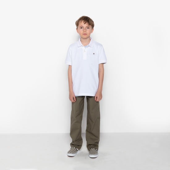 Serge Blanco Polo Piqué Lucas Junior Manches Courtes En Coton Blanc