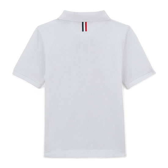 Serge Blanco Polo Piqué Lucas Junior Manches Courtes En Coton Blanc