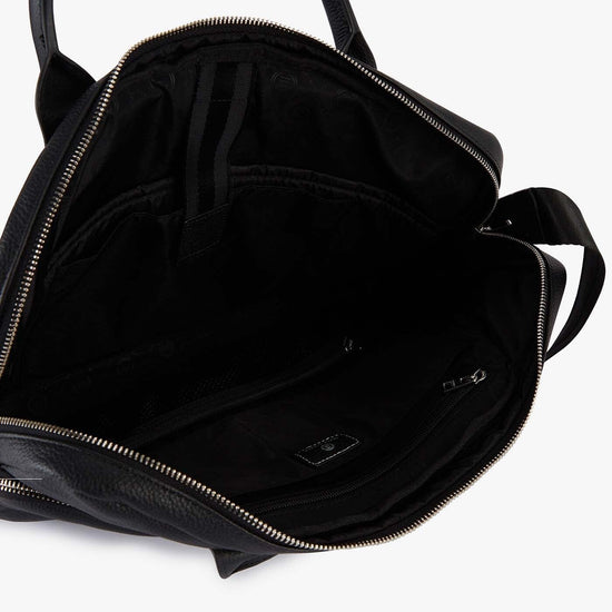 Serge Blanco Sac Pour Ordinateur London En Cuir Noir