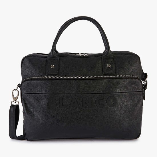 serge blanco Sac pour ordinateur London en cuir noir