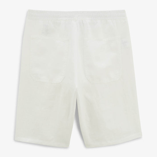 Serge Blanco Bermuda 243 En Lin Blanc