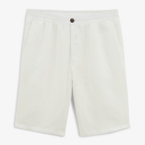 serge blanco Bermuda 243 en lin blanc