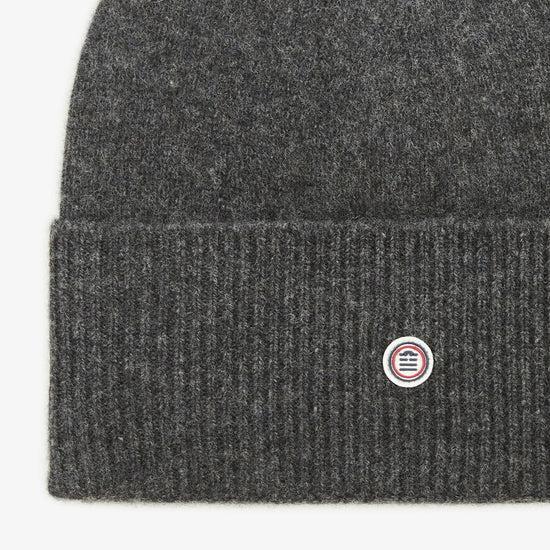 Serge Blanco Bonnet En Laine Gris Anthracite