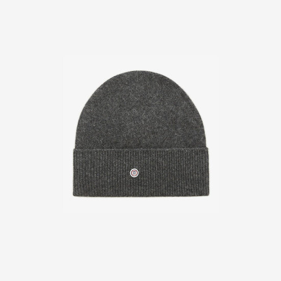 serge blanco Bonnet en laine gris anthracite