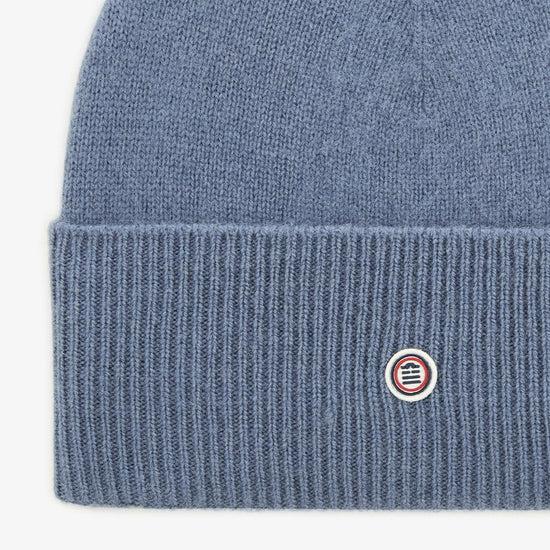Serge Blanco Bonnet En Laine Uni Chambray