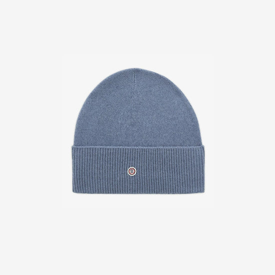 serge blanco Bonnet en laine uni chambray