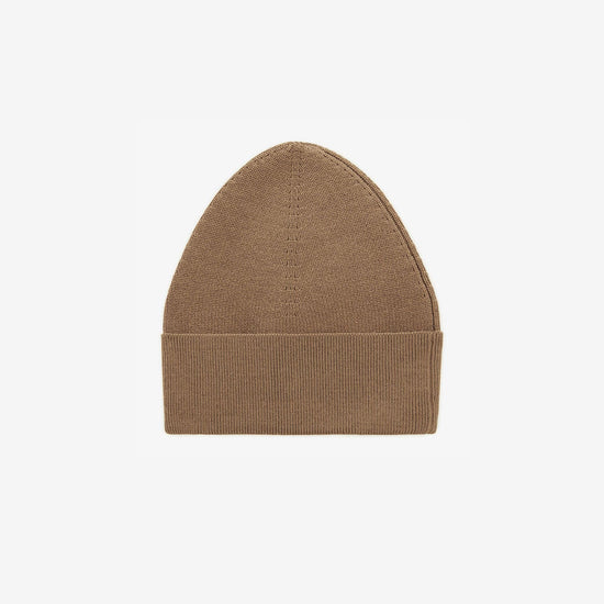 Serge Blanco Bonnet Uni En Coton Et Laine Camel