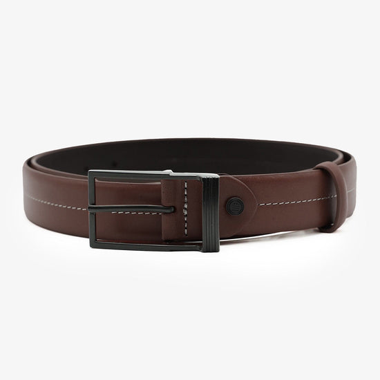 serge blanco Ceinture en cuir lisse marron