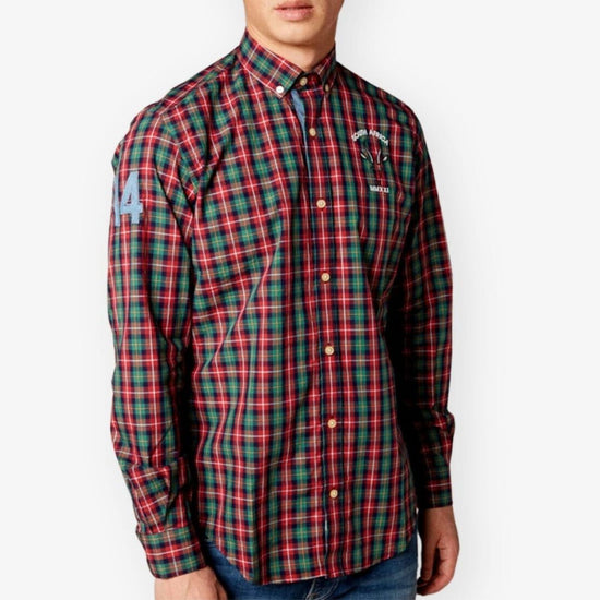 serge blanco Chemise à manches longues à carreaux