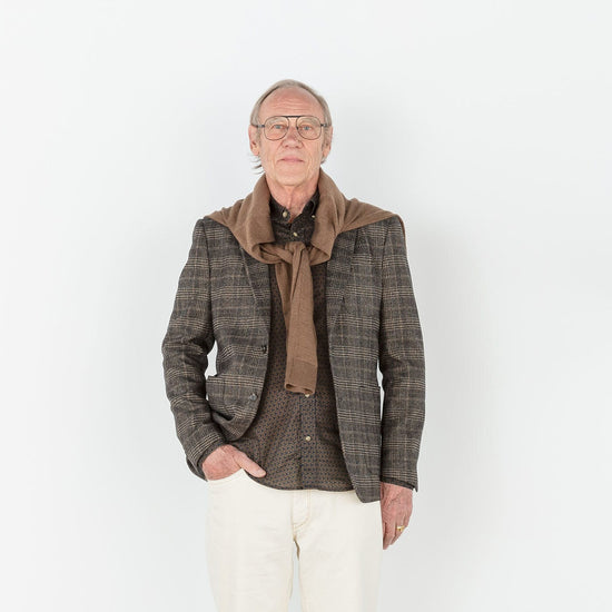 Serge Blanco Chemise à Motif Bleu Foncé