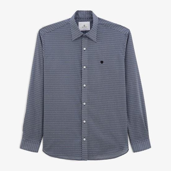 serge blanco Chemise Charles alvéoles dark navy