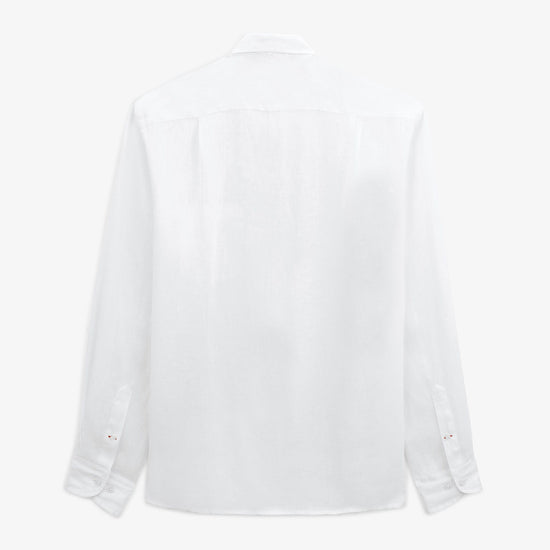 Serge Blanco Chemise Charles En Lin Blanche