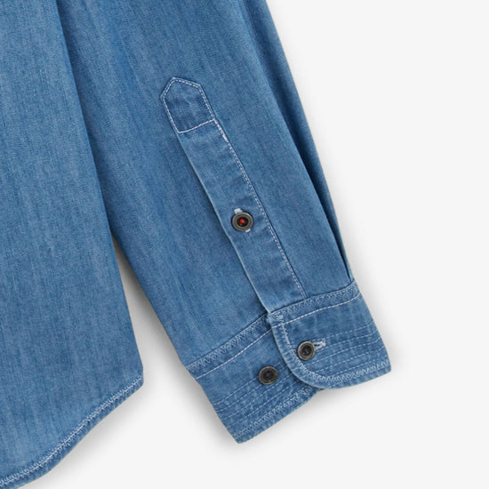 Serge Blanco Chemise Charles Western Bleu Denim