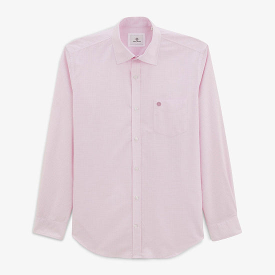 serge blanco Chemise Clément à carreaux vichy rose