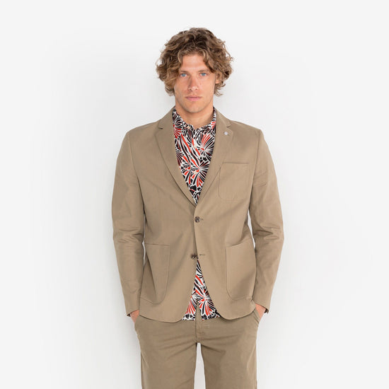 Serge Blanco Chemise Clovis Imprimé Floral Abricot