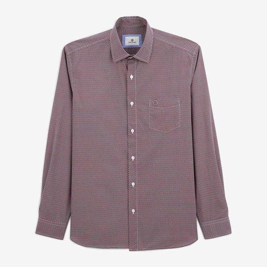 serge blanco Chemise imprimé géométrique rouge
