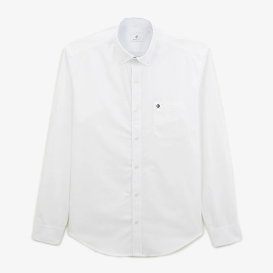 serge blanco Chemise Oxford avec ganse blanche