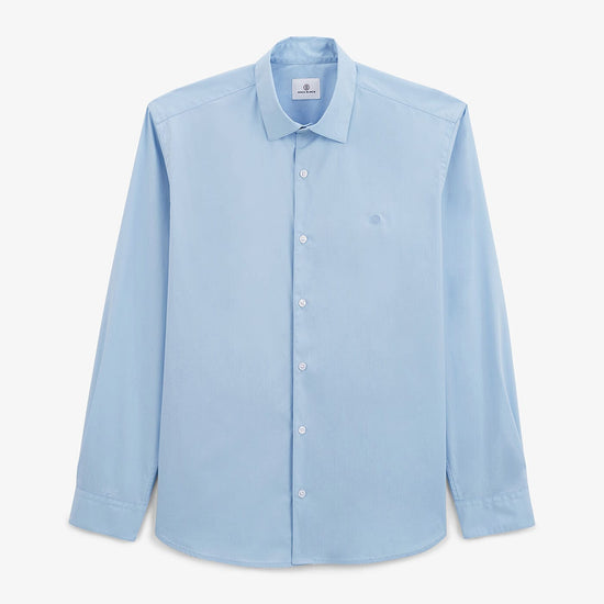 serge blanco Chemise popeline comfort bleu ciel