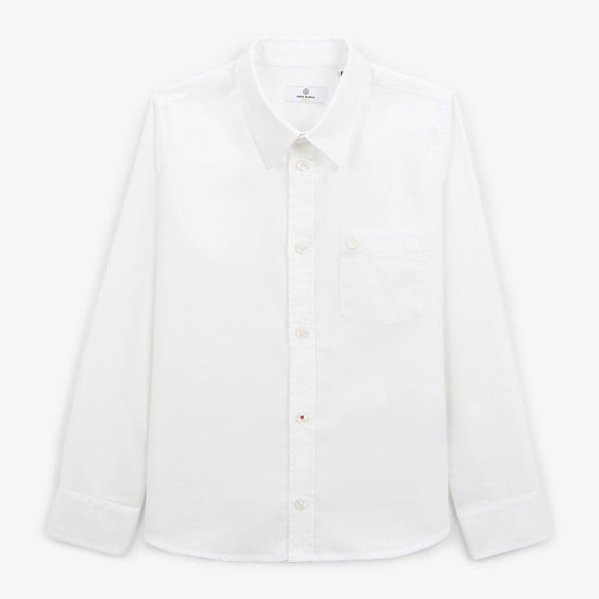 serge blanco Chemise regular oxford junior blanc