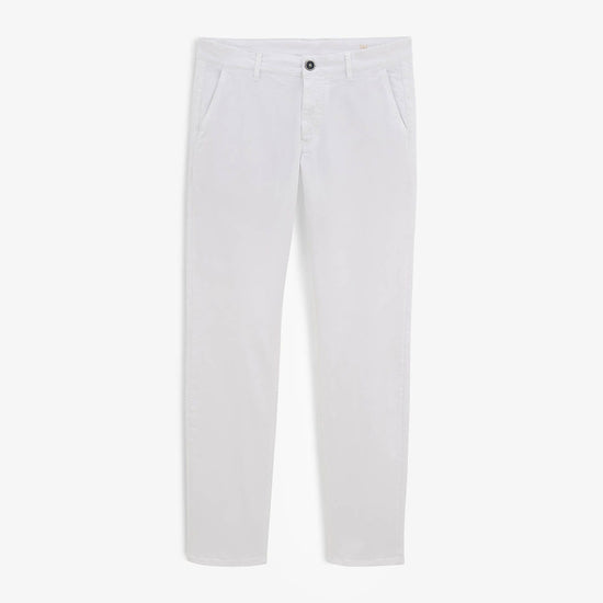 serge blanco Chino 702 coupe droite blanc