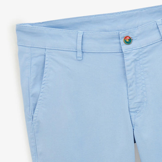 Serge Blanco Chino 702 Coupe Droite Bleu Cristal