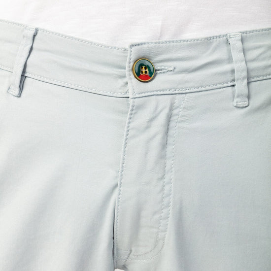 Serge Blanco Chino 702 Coupe Droite Bleu Ice