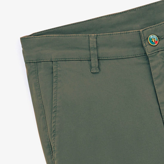 Serge Blanco Chino 702 Coupe Droite Vert Kaki
