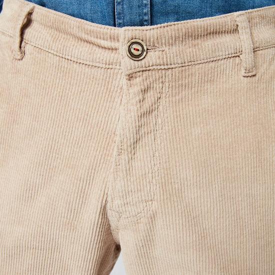 Serge Blanco Chino 726 Velours Côtelé Beige Mastic