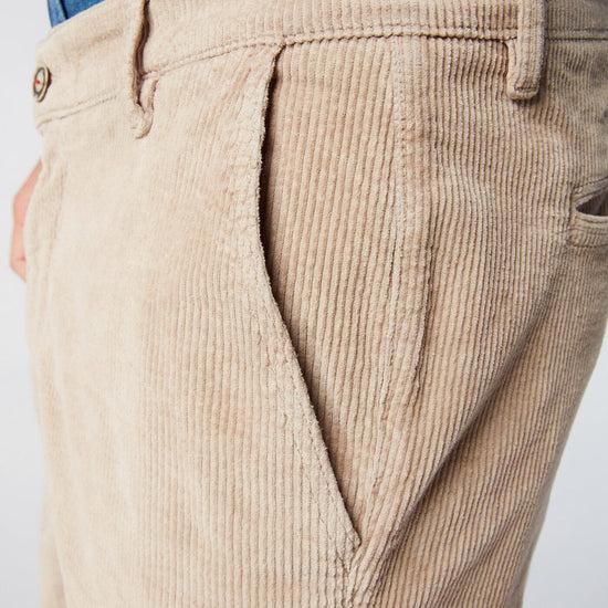 Serge Blanco Chino 726 Velours Côtelé Beige Mastic