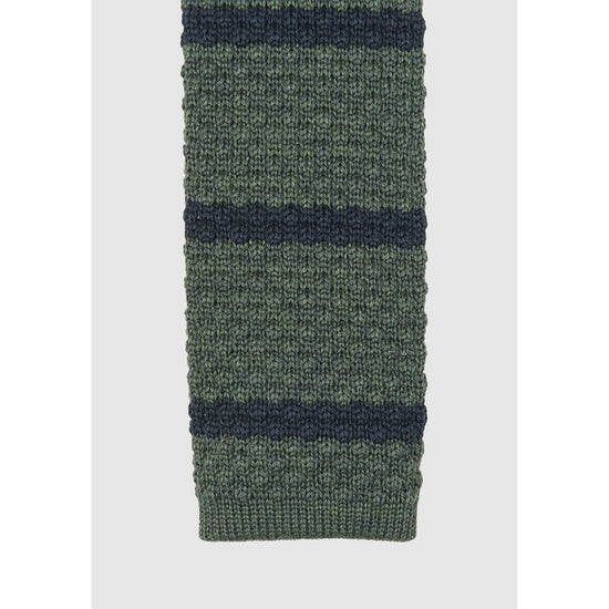 Serge Blanco Cravate Fine Vert Militaire