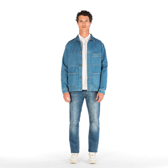 Serge Blanco Jean 325 Slim Powertwist Bleu Denim