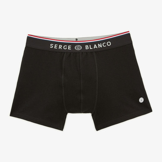 Serge Blanco Pack De 2 Boxers Unis Noirs En Coton