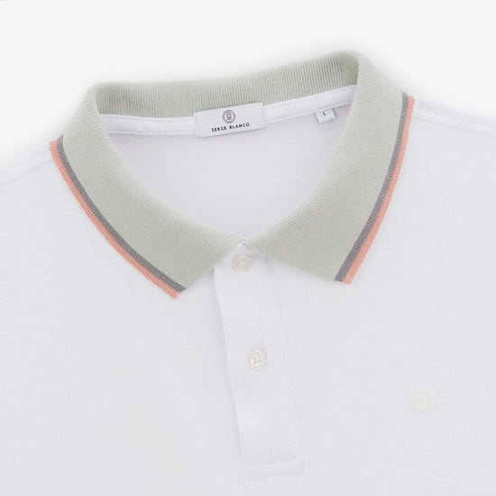 Serge Blanco Polo Manches Courtes Homme Laos Blanc