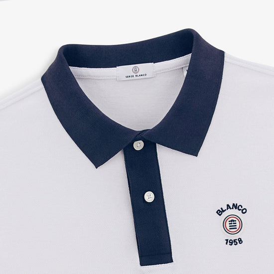Serge Blanco Polo Manches Courtes Homme Loan Blanc