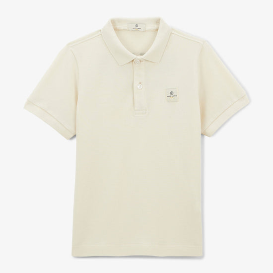 Serge Blanco Polo Piqué Laxton Junior Blanc Latte