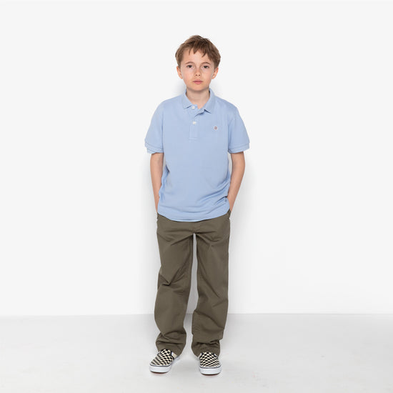 Serge Blanco Polo Piqué Lucas Junior Bleu Ciel