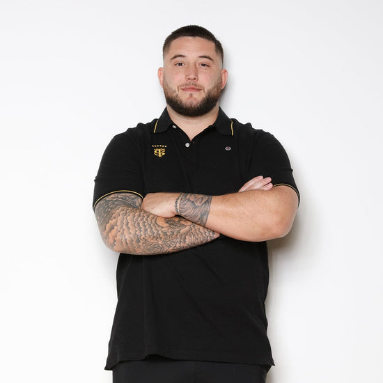 Serge Blanco Polo Piqué Stade Toulousain Noir