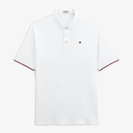 serge blanco Polo piqué stretch Liam blanc