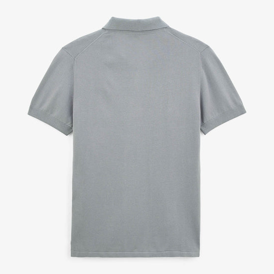 Serge Blanco Pull Marvin Col Polo Gris Ardoise