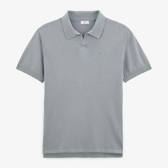 serge blanco Pull Marvin col polo gris ardoise