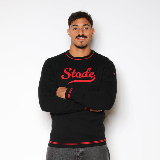 Serge Blanco Pull Mason Stade Toulousain Noir