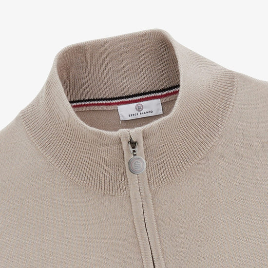 Serge Blanco Pull Michelin Beige