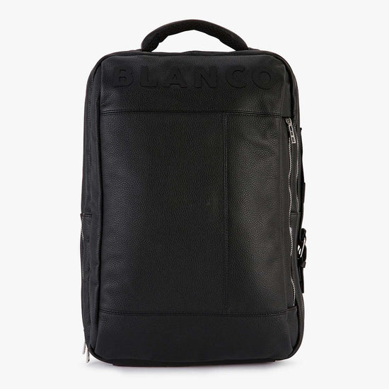 serge blanco Sac à dos London en cuir noir