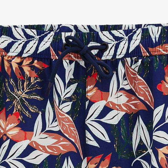 Serge Blanco Short De Bain Nestor Imprimé Feuilles
