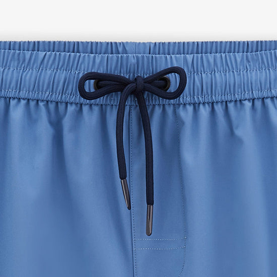 Serge Blanco Short De Bain Uni Nestor Bleu Nuage